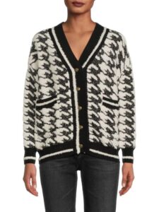 Image of sale on Houndstooth Button Sweater