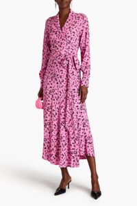 Image of sale on Floral-print Jacquard Midi Wrap Dress