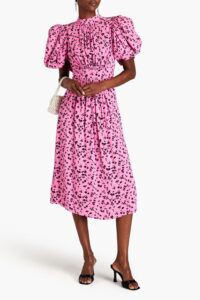Image of sale on Floral-print Jacquard Midi Dress