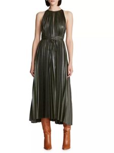 Image of sale on Noah Vegan Leather Midi-dress
