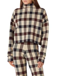 Image of sale on Check Mockneck Top