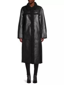 Image of sale on Tilly Faux Leather & Shearling Coat