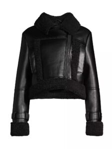 Image of sale on Jay Faux Leather-&-suede Moto Jacket