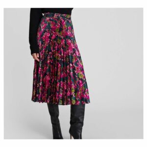 Image of sale on Floral Pleated Midi Skirt
