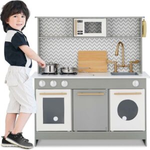 Image of sale on Little Chef Berlin Modern Play Kitchen, Grey/white