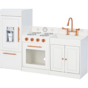 Image of sale on Teamson Kids Little Chef Paris Wood Play Kitchen, White/rose Gold