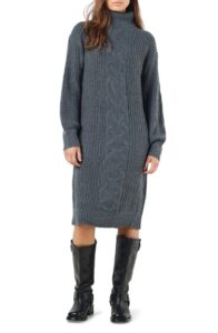 Image of sale on Rosie Rib Turtleneck Sweater Dress