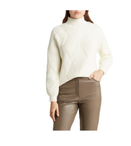 Image of sale on Mock Neck Pullover Sweater
