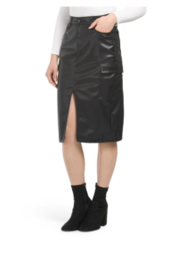 Image of sale on Faux Leather Cargo Skirt