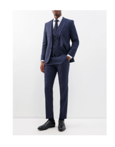 Image of sale on Three-piece Checked-wool Suit