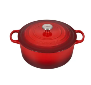 Image of sale on Signature 9-quart Round Enamel Cast Iron Dutch Oven