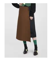 Image of sale on Mixed-media Asymmetric Midi Skirt