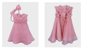 Image of sale on Girl’s 3d Floral Bodice Chiffon Skirt Dress, Size 6m-24m