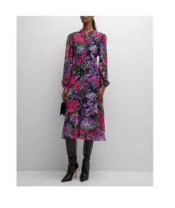 Image of sale on Lorian Floral-print Midi Shirtdress