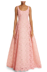 Image of sale on Scoop Neck Floral Guipure Gown