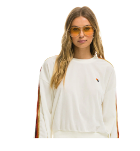 Image of sale on Classic Velvet Relaxed Sweatshirt – White