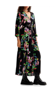 Image of sale on Poppy Floral Print Long Sleeve Dress
