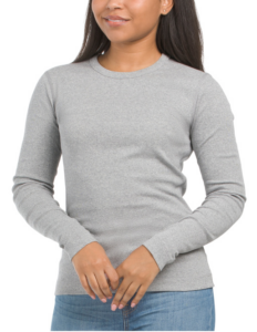 Image of sale on Crew Neck Long Sleeve Top