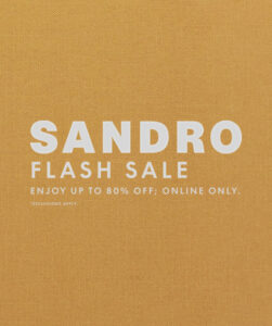 Image of sale on Sandro Up to   80% off