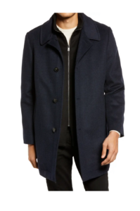 Image of sale on Macbeth Wool Blend Car Coat with Bib