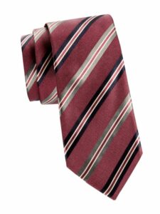 Image of sale on Striped Silk Twill Tie