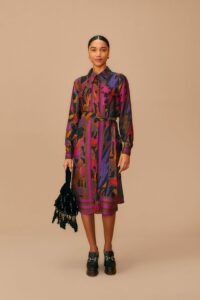 Image of sale on Black Mixed Wild Horses Shirtdress
