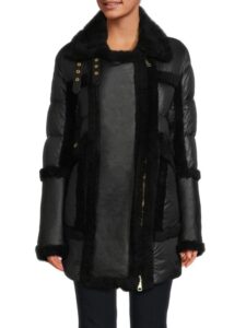 Image of sale on Belgravia Shearling Trim Long Down Jacket