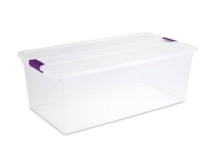 Image of sale on Sterilite 110qt Clear View Storage Bin with Latch Purple