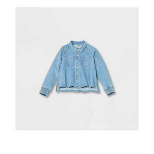 Image of sale on Long Sleeve Button-down Denim Shirt