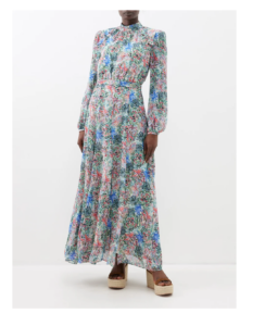 Image of sale on Jacqui-b Printed Silk Maxi Dress