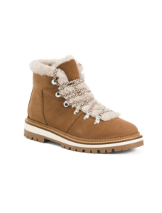 Image of sale on Hadlee Suede Shearling Boots