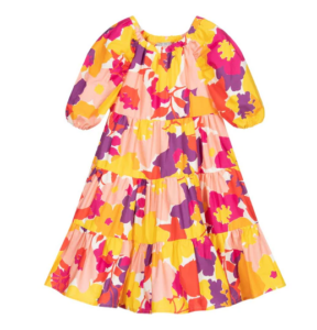 Image of sale on Orange Floral Flow Dress