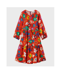 Image of sale on Girl’s Daisy-print Tiered Dress, Size 4-14