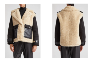Image of sale on Meara Mixed Media Moto Jacket
