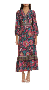 Image of sale on Floral Border Print Maxi Dress