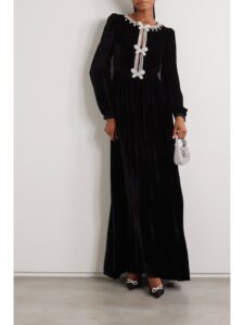 Image of sale on Camille Embellished Velvet Gown