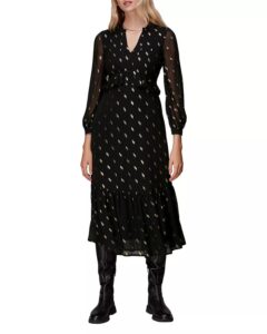 Image of sale on Dobby Metallic Midi Dress