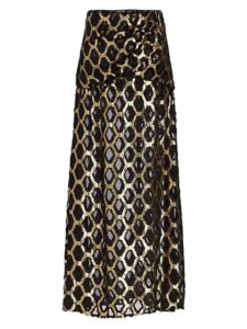 Image of sale on Pura Luz Maxi Honeycomb Metallic Mesh Skirt