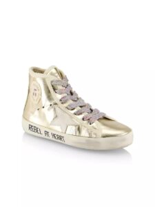 Image of sale on Little Girl’s & Girl’s Golden Goose Basket Metallic Sneakers