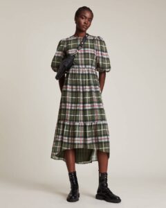 Image of sale on Sadie Checked Midi Dress