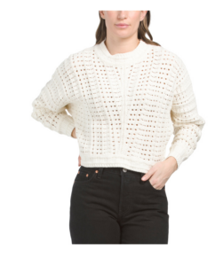 Image of sale on Dolman Cotton Crochet Sweater