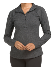 Image of sale on Long Sleeve Warmhand Top with Quarter Zip Front