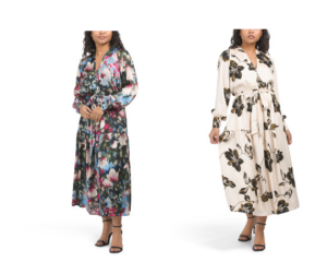 Image of sale on Soft V-neck Tiered Midi Dress