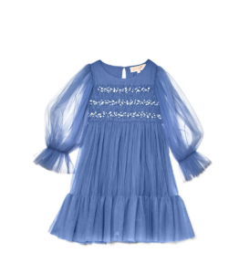 Image of sale on Kids’ Neva Beaded Long Sleeve Tulle Party Dress