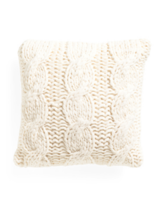 Image of sale on 20×20 Chunky Triple Cable Knit Pillow