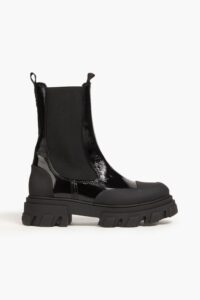 Image of sale on Crinkled Patent-leather Chelsea Boots