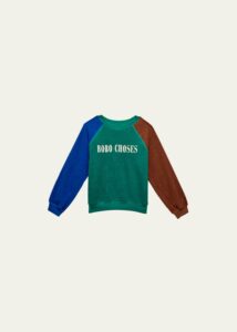 Image of sale on Girl’s Color Block Logo-print Sweatshirt, Size 4-13