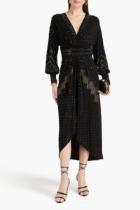Image of sale on Embellished Stretch-jersey Midi Dress