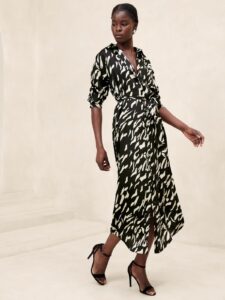 Image of sale on Tie-waist Maxi Shirtdress