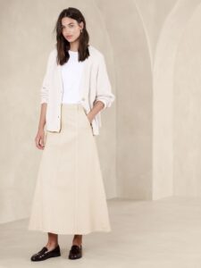 Image of sale on Denim Maxi Skirt
